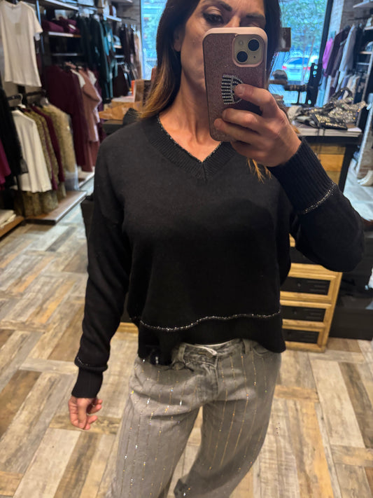 Maglione collo a V Zahjr