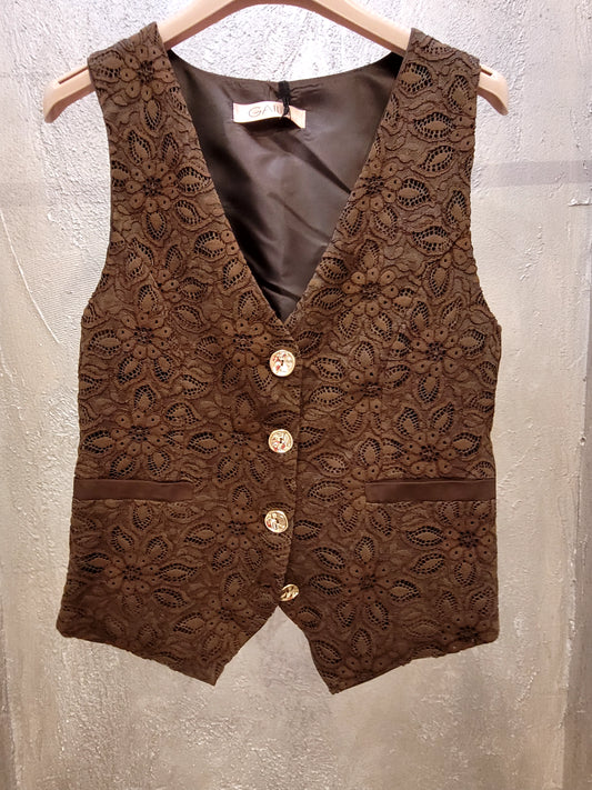 Gilet in pizzo Gaile'