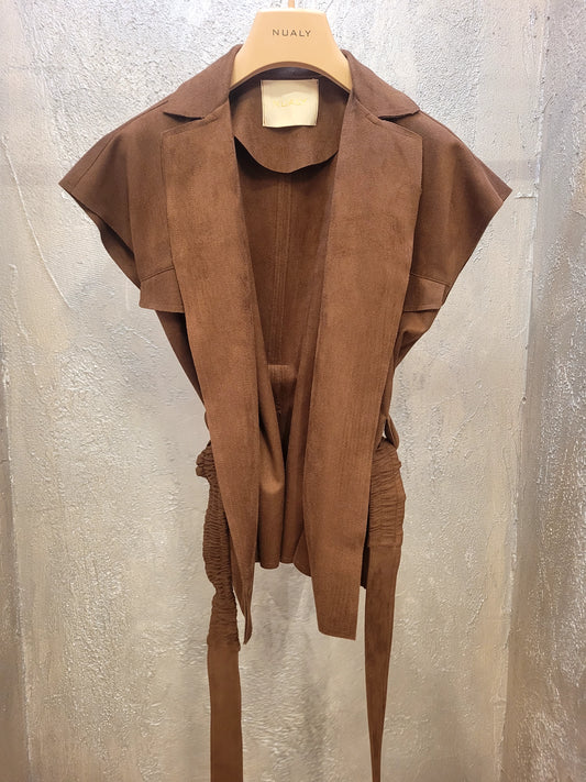 Gilet in suede Nualy